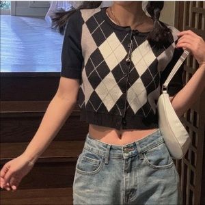 Preppy style cardigan